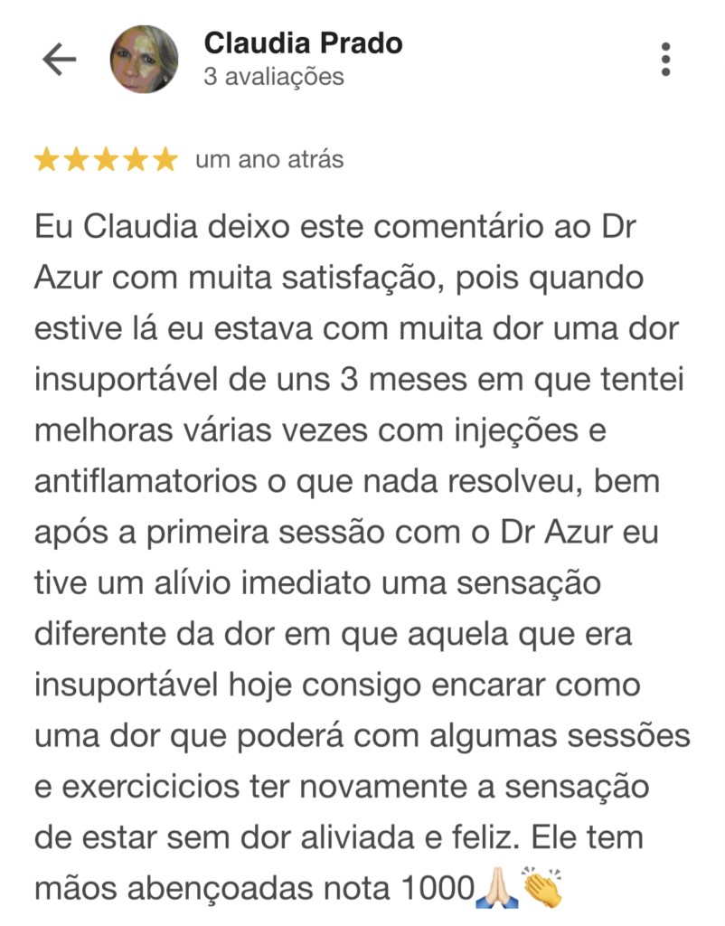 avaliações sobre azur quiropraxia e liberação miofascial florianópolis - Pesquisa Google 5